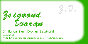 zsigmond dvoran business card